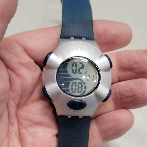 Swatch Beat Aluminum Digital Watch Good Condition Works Rare - Picture 3 of 7